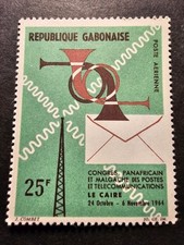 Usado, Selo Gabão Os Correios e Telecomunicações Pa Nº 28 Novo ** Perfeito estado 1964 comprar usado  Enviando para Brazil