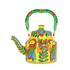 Chaleira de chá Kaushalamcreations 5" x 8" pássaro pintada à mão indiana aço inoxidável, usado comprar usado  Enviando para Brazil