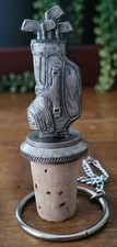 Bolsa de taco de golfe vintage WTU estanho garrafa de vinho rolha de cortiça com corrente  comprar usado  Enviando para Brazil