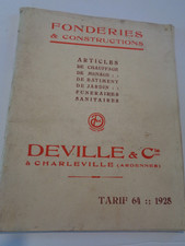 Catalogue fonderies deville d'occasion  Vesoul