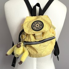 Mini Mochila Vintage Anos 90 Kipling Amarela Banana com Sam, chaveiro gorila - 8x4" comprar usado  Enviando para Brazil