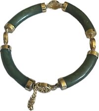 Pulseira de elos de jade oriental vintage 7"" comprar usado  Enviando para Brazil