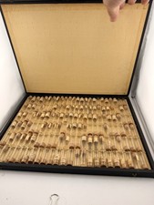 Caja de varias piezas de reloj en tubos de vidrio de colección enormes bastones suizos segunda mano  Embacar hacia Mexico