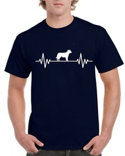 Usado, Camiseta masculina unissex presente para cachorros Queensland salto coração pulso amor comprar usado  Enviando para Brazil