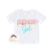 Camiseta Doce Aniversário Menina Donut Festa Aniversário Roupa Pais Camiseta Doces comprar usado  Enviando para Brazil
