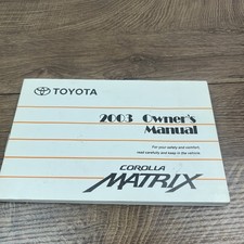 2003 Toyota Corolla Matrix Sedan Manual do Proprietário comprar usado  Enviando para Brazil