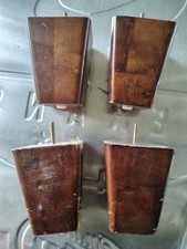 Móveis Pernas Sofá Otomano e Cadeira 4” Pés de Madeira Conjunto de Substituição de 4 Quadrados comprar usado  Enviando para Brazil