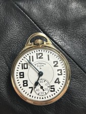 Usado, ELGIN 21 JEWEL 10k RELÓGIO DE BOLSO DE ROSTO ABERTO PREENCHIDO COM OURO GRAU FERROVIÁRIO FUNCIONA MUITO BEM comprar usado  Enviando para Brazil