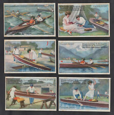 Juego de tarjetas comerciales alemanas Diamantine raro deportes de pádel 1917 canoa kayak bote de remos segunda mano  Embacar hacia Argentina