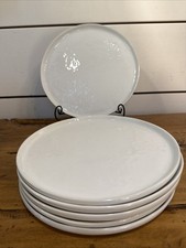 Conjunto de 6 pratos de salada martelados brancos Crate & Barrel Mercer porcelana 8,75" novo com etiquetas comprar usado  Enviando para Brazil