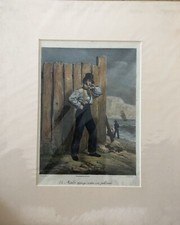 Lithographie matelot appuyé d'occasion  Marseille I