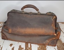 Bolsa médica de couro antiga mala de transporte para médicos, usado comprar usado  Enviando para Brazil