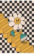 Pôster estético retrô estampas de parede 16”x24” flor sorridente quarto de meninas dormitório decorativo comprar usado  Enviando para Brazil