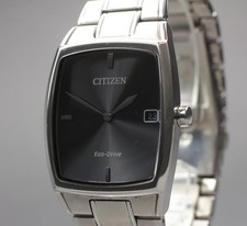 [Perto de ESTADO PERFEITO] Relógio Masculino Citizen Eco-Drive J165-S098823 Preto Quadrado Solar Qz 32mm, usado comprar usado  Enviando para Brazil