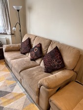 Suade beige seater for sale  LONDON