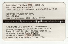 Ticket BRA Sao Caetano - Taubate 03.04.2016 comprar usado  Enviando para Brazil