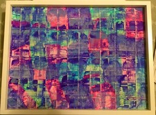 Quadro astratto dipinto usato  Novara
