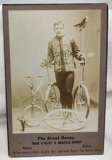 Foto de gabinete especialista em ciclista e monociclo grande truque Rosey da década de 1890 comprar usado  Enviando para Brazil