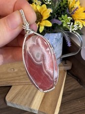 Rhodochrosite crystal pendant for sale  LEICESTER