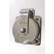 Usado, Hubbell Shore Power tomada/entrada marinha 30A 125V aço inoxidável comprar usado  Enviando para Brazil