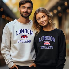 Usado, Lembrança unissex Londres Inglaterra Union Jack impressa lembrança adulta (SWT) comprar usado  Enviando para Brazil