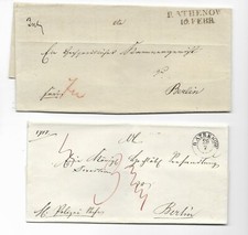 Usado, Preußen / RATHENOW 16. FEBR. (L2) + 29.7. (K2 o. Dat.-Str.) auf 2 Briefen  comprar usado Usado, Preußen / RATHENOW 16. FEBR. (L2) + 29.7. (K2 o. Dat.-Str.) auf 2 Briefen  comprar usado  Enviando para Brazil