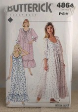 Usado, Vestido de noite feminino Butterick 4864 roupão padrão tamanho P S M 6-14 vintage 1987 sem cortes comprar usado  Enviando para Brazil