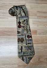 Gravata Eagle Wings nota musical violoncelo violino sax piano borboleta 100% seda comprar usado  Enviando para Brazil