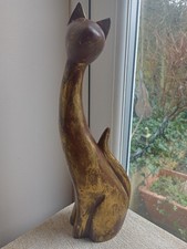 Wooden cat figure for sale  CANNOCK