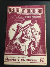Programme heart midlothian for sale  ROCHFORD