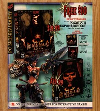 Diablo II BIlizzard EB Store Verão - Anúncios impressos de videogame pôster arte 2001 comprar usado  Enviando para Brazil