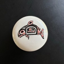 Autêntico prato de bugigangas étnicas genuínas de porcelana inglesa pintada à mão no Canadá comprar usado  Enviando para Brazil