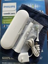 Cepillo de dientes Philips SONICARE mango eléctrico recargable limpieza óptima nuevo blanco segunda mano  Embacar hacia Mexico