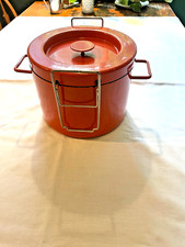 6 qt. Fritadeira Copco MCM Suíça Michael Lax laranja queimado + cesta de arame comprar usado  Enviando para Brazil