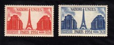 FRANÇA - 1951 Sc#671-2 Palácio Chaillot e Torre Eiffel comprar usado  Enviando para Brazil