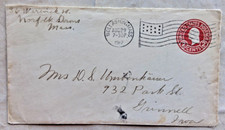 CAPA DE PAPELARIA POSTAL DOS ESTADOS UNIDOS 1917 COM MÁQUINA DE BANDEIRA DE MASSA WOLASTON, usado comprar usado  Enviando para Brazil