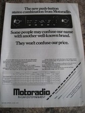 Motoradio car entertainment for sale  BRISTOL