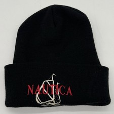 Chapéu de inverno vintage náutico veleiro bordado preto gorro OSFA Y2K envio rápido comprar usado  Enviando para Brazil