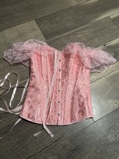 Pink satin overbust d'occasion  Expédié en Belgium