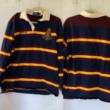 Camisa polo RUGBY RALPH LAUREN Crest, camisa manga longa, M, listra de algodão comprar usado  Enviando para Brazil