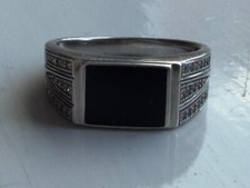 Sterling silver onyx for sale  WORCESTER