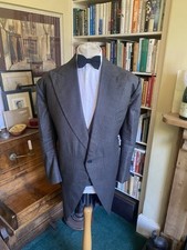 Terno matinal Anderson & Sheppard of Savile Row cinza 3 peças com lapelas pico comprar usado  Enviando para Brazil
