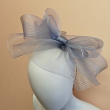 Grey fascinator millinery for sale  SLOUGH