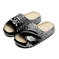 Sapatos chinelos escorregadores personalizados anime japonês uma peça Luffy preto branco YZ comprar usado  Enviando para Brazil