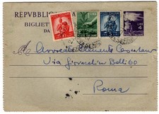 Biglietto postale lire usato  Soresina
