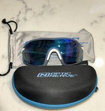 Óculos de sol OPTIC NERVE FixieBLAST - Branco com lente de fumaça com espelho azul comprar usado  Enviando para Brazil