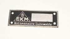 Typenschild ekm motorenwerk gebraucht kaufen  Neugersdorf