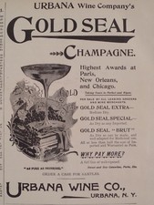 Gold Seal Winery Brut Champagne Urbana Wine Co N. Y. Leslie's Weekly 1898 comprar usado  Enviando para Brazil
