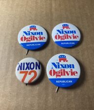 Pin botón campaña presidente republicano político Nixon Ogilvie 1972 (4) de colección segunda mano  Embacar hacia Argentina