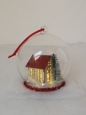 Glass bauble snow for sale  ROTHERHAM